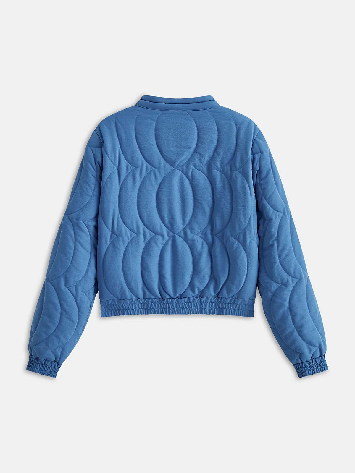 Contrast Floral Jacquard Quilted Winter Coat - Wholesalesil