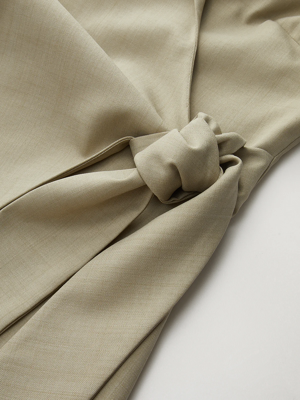 Sleeveless Lapel Tie-Waist Vest - Wholesalesil