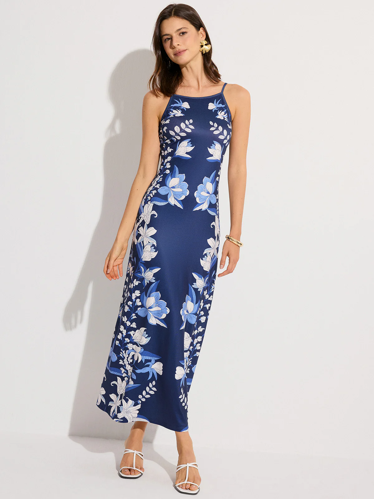 Floral Print Maxi Dress - Wholesalesil